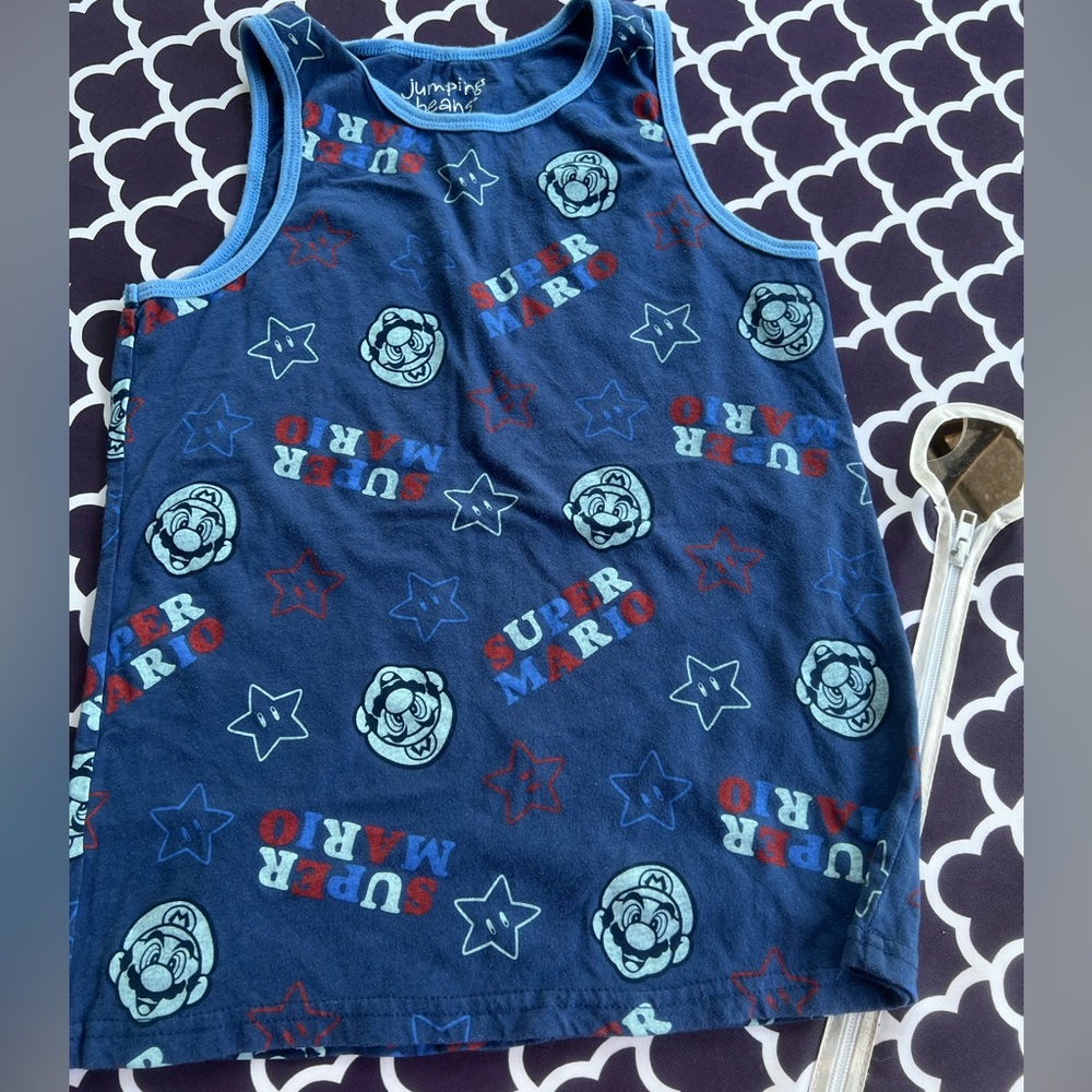 Jumping Beans Nintendo Super Mario and Minecraft Gammer boys tank tops 2 cotton - Picture 3 of 5